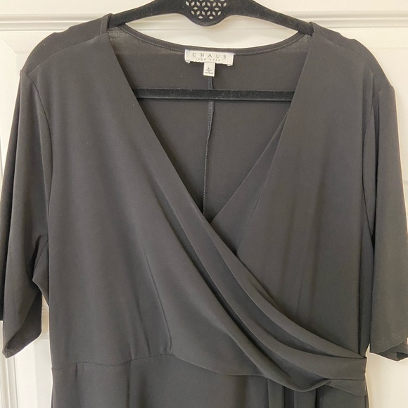 CHAUS NY Maxi Black Dress Size L - Picture 5 of 5
